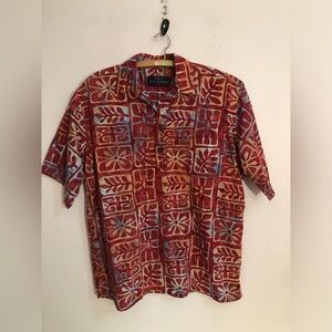 Pete Huntington Shirt Men's Size M Multicolor Design Handcrafted